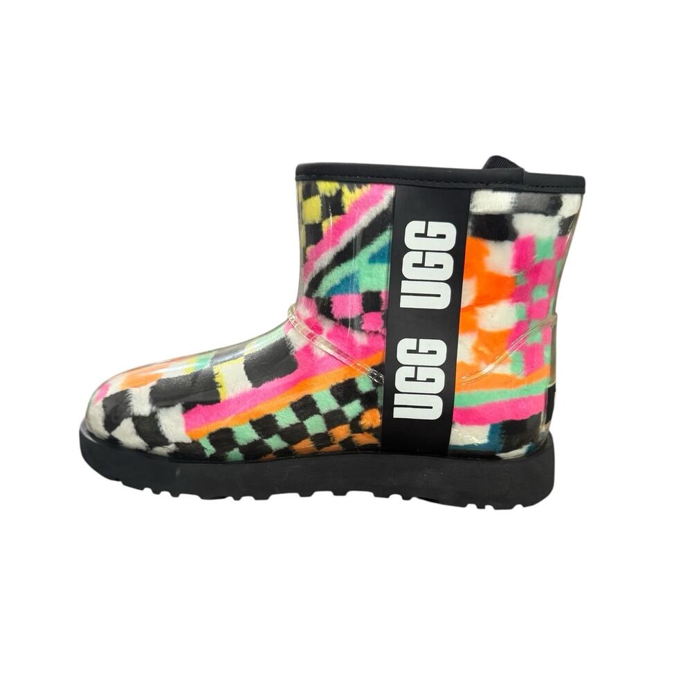 New! UGG Women's Classic Clear Mini Multi-Color Checkerboard Boots - Size 7 - Picture 8 of 16